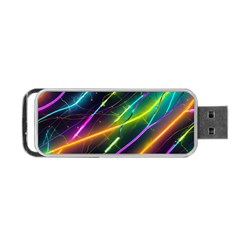 Vibrant Neon Dreams Portable Usb Flash (one Side) by essentialimage