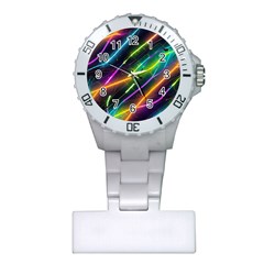 Vibrant Neon Dreams Plastic Nurses Watch by essentialimage