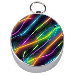 Vibrant Neon Dreams Silver Compasses by essentialimage