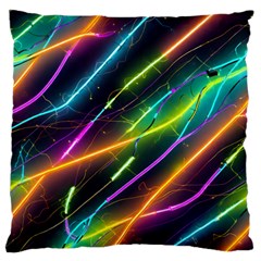 Vibrant Neon Dreams Standard Premium Plush Fleece Cushion Case (one Side) by essentialimage