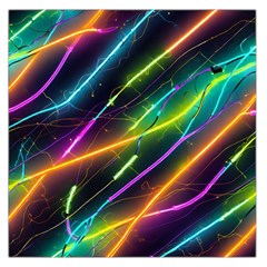 Vibrant Neon Dreams Square Satin Scarf (36  X 36 ) by essentialimage