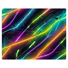 Vibrant Neon Dreams Premium Plush Fleece Blanket (medium) by essentialimage