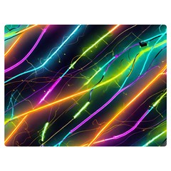 Vibrant Neon Dreams Premium Plush Fleece Blanket (extra Small) by essentialimage