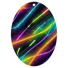 Vibrant Neon Dreams Uv Print Acrylic Ornament Oval by essentialimage