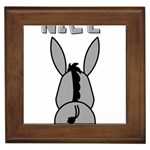 Donkey Ass Funny Nice Cute Floppy Framed Tile Front