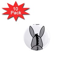 Donkey Ass Funny Nice Cute Floppy 1  Mini Magnet (10 Pack)  by Sarkoni