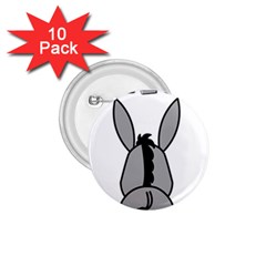 Donkey Ass Funny Nice Cute Floppy 1 75  Buttons (10 Pack) by Sarkoni