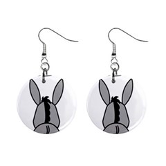 Donkey Ass Funny Nice Cute Floppy Mini Button Earrings by Sarkoni