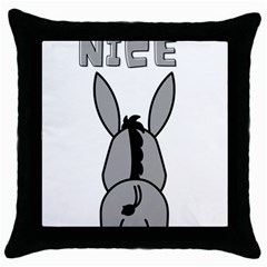 Donkey Ass Funny Nice Cute Floppy Throw Pillow Case (black) by Sarkoni