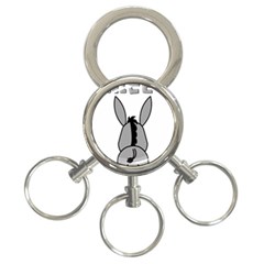 Donkey Ass Funny Nice Cute Floppy 3-ring Key Chain by Sarkoni