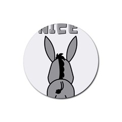 Donkey Ass Funny Nice Cute Floppy Rubber Coaster (round) by Sarkoni