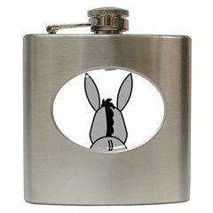 Donkey Ass Funny Nice Cute Floppy Hip Flask (6 Oz) by Sarkoni