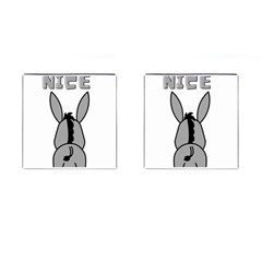 Donkey Ass Funny Nice Cute Floppy Cufflinks (square) by Sarkoni