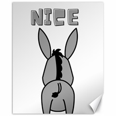 Donkey Ass Funny Nice Cute Floppy Canvas 11  X 14  by Sarkoni