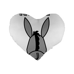 Donkey Ass Funny Nice Cute Floppy Standard 16  Premium Heart Shape Cushions by Sarkoni