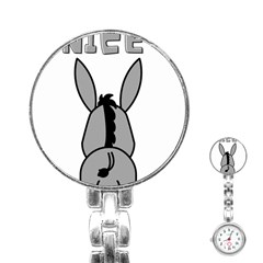 Donkey Ass Funny Nice Cute Floppy Stainless Steel Nurses Watch by Sarkoni