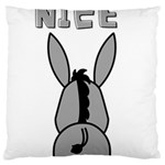 Donkey Ass Funny Nice Cute Floppy Large Premium Plush Fleece Cushion Case (One Side) Front