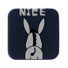 Donkey Ass Funny Nice Cute Floppy Square Metal Box (black) by Sarkoni