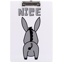 Donkey Ass Funny Nice Cute Floppy A4 Acrylic Clipboard by Sarkoni