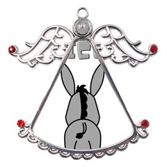 Donkey Ass Funny Nice Cute Floppy Metal Angel With Crystal Ornament by Sarkoni