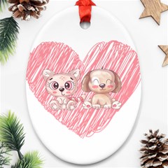 Paw Dog Pet Puppy Canine Cute Ornament (oval) by Sarkoni