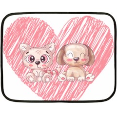 Paw Dog Pet Puppy Canine Cute Fleece Blanket (mini) by Sarkoni