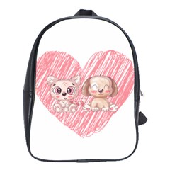 Paw Dog Pet Puppy Canine Cute School Bag (large) by Sarkoni