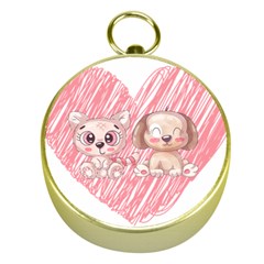 Paw Dog Pet Puppy Canine Cute Gold Compasses by Sarkoni