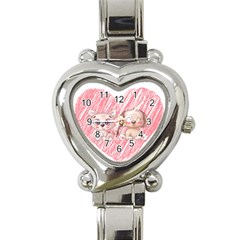 Cat Kitten Feline Pet Animal Cute Heart Italian Charm Watch by Sarkoni