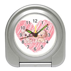 Cat Kitten Feline Pet Animal Cute Travel Alarm Clock by Sarkoni