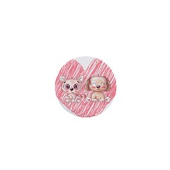 Dog Cat Animal Pet Heart Love 1  Mini Buttons by Sarkoni