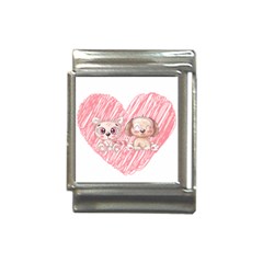 Dog Cat Animal Pet Heart Love Italian Charm (13mm) by Sarkoni