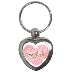 Dog Cat Animal Pet Heart Love Key Chain (heart) by Sarkoni