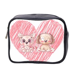 Cat Kitten Feline Pet Animal Cute Mini Toiletries Bag (two Sides) by Sarkoni