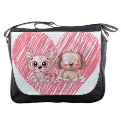 Cat Kitten Feline Pet Animal Cute Messenger Bag by Sarkoni