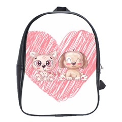 Cat Kitten Feline Pet Animal Cute School Bag (xl) by Sarkoni