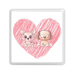 Dog Cat Animal Pet Heart Love Memory Card Reader (square) by Sarkoni