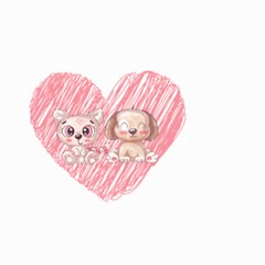 Dog Cat Animal Pet Heart Love Large Garden Flag (two Sides) by Sarkoni