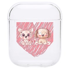 Dog Cat Animal Pet Heart Love Hard Pc Airpods 1/2 Case by Sarkoni