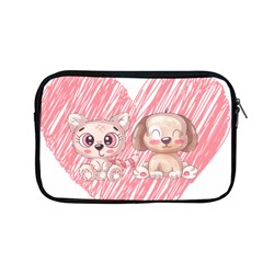 Dog Cat Animal Pet Heart Love Apple Macbook Pro 13  Zipper Case by Sarkoni