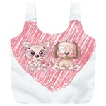 Dog Cat Animal Pet Heart Love Full Print Recycle Bag (XXL) Front