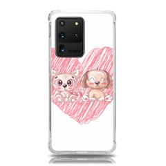 Dog Cat Animal Pet Heart Love Samsung Galaxy S20 Ultra 6 9 Inch Tpu Uv Case by Sarkoni