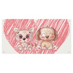 Dog Cat Animal Pet Heart Love Banner And Sign 4  X 2  by Sarkoni