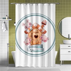 House Pet Animal Cute Shower Curtain 48  X 72  (small)  by Sarkoni