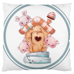 House Pet Animal Cute Large Cushion Case (one Side) by Sarkoni