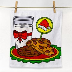 Milk Cookies Christmas Holidays Face Towel by Sarkoni