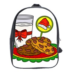 Milk Cookies Christmas Holidays School Bag (large) by Sarkoni