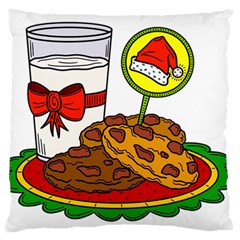 Milk Cookies Christmas Holidays Large Cushion Case (two Sides) by Sarkoni