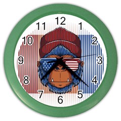 Gorilla Ape Zoo Mammal Usa Color Wall Clock by Sarkoni