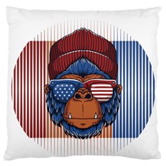 Gorilla Ape Zoo Mammal Usa Large Cushion Case (one Side) by Sarkoni